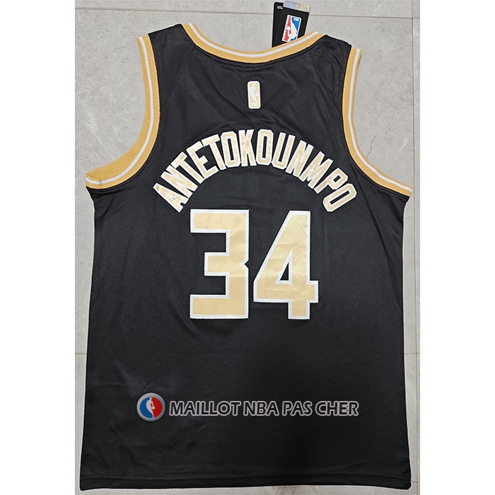 Maillot Milwaukee Bucks Giannis Antetokounmpo Select Series Or Noir